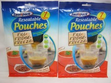 2 x Sealapack Bolsas Resellables Alimentos Sopa Relleno Congelador Bolsas Paquete 7 22,5 cm x 14 cm Bolsa porta comida price