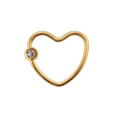 Anillo Corazón Chapado Titanio Hélice Cartílago Tragus Oreja Tragus Daith 16G Piercing de oro y plata price