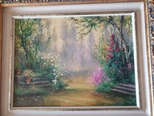 2 CUADROS DE PINTURA AL OLEO DE PASINI + MARCOS - 30X40cm y 56X65cm (con marco) Marcos para cuadros y fotos price