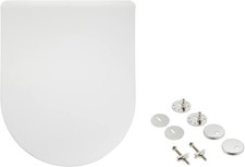 Tapa de inodoro Amazon Basics D-Form, blanco duroplast Tapa de inodoro price