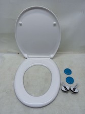 Tapa de inodoro MEEJEE con descenso automático, asiento de inodoro blanco ova... Tapa de inodoro price