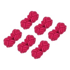 3 Pares de Gemelos de Nudo de Seda para Hombres, Rojo Rosa Gemelos price