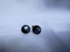 Gemelos de piedra lunar cabujón gris vintage de Swank - metal tono dorado Gemelos price