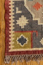 Alfombra rectangular de yute de lana natural hecha a mano para sala de estar dormitorio Kilim price