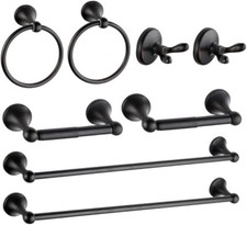 Juego de accesorios de baño de 8 piezas, barra de toalla ajustable aro de toalla Set de accesorios de baño price