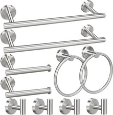 Juego de accesorios de baño de níquel cepillo de acero inoxidable 10 piezas US Set de accesorios de baño price