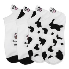 KESYOO 2 Pares Preciosos Calcetines Cortos Patrón Vaca Creativos Dibujos Animados Calcetines Niña Calcetines cortos price