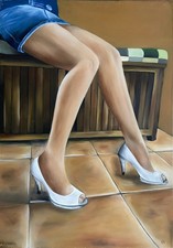 Quadro Dipinto A Olio Su Tela XL Painting Firmato Noemi Sapuppo Dipinto a Olio price