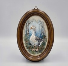 Quadro Ovale Vintage Oca Dipinto a Olio su Tavola 18x13 cm Dipinto a Olio price