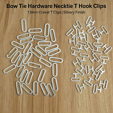 Pajarita Herrajes Corbata T Gancho Clips 13mm Corbata T Clips 20/50 Juegos Plateado Papyon price