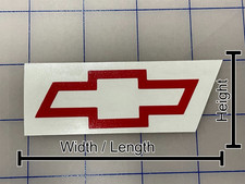 Chevy Bowtie Decal Die Cut Chevrolet Bow Tie Sticker 1", 2", 3", 4", 5", 6", 7"+ Papyon price