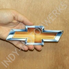 CHEVY BOW TIE GM GOLD BOWTIE METAL MAGNET EMBLEM ART 6" X 2" TOOL BOX GREAT GIFT Papyon price