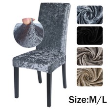 Fundas de asiento para silla de comedor de terciopelo triturado fundas elásticas banquete fiesta hogar Standart Sandalye price