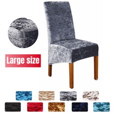 Cubiertas elásticas de terciopelo triturado para silla de comedor boda fiesta asiento cubierta deslizante grande Standart Sandalye price