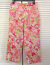 Pantalones capri de cachemira tropicales brillantes para mujer talla 6 coloridos de algodón ropa de resort playa Pantaloni Capri Mujer price