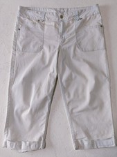 Pantalones cortos capri de mezclilla Faded Glory para mujer talla 16 azul blanco a rayas Pantaloni Capri Mujer price