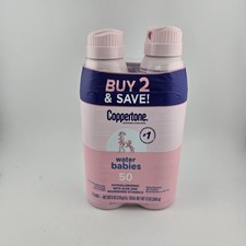 Spray protector solar hipoalergénico para bebés Coppertone Water Babies SPF50 - Paquete de 2 Crema Solare para para Bebé price