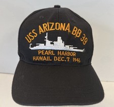 De colección USS Arizona BB39 Pearl Harbor Hawaii Trucker Sombrero Gorra Azul Para Hombres Snapback Gorro Hombre price