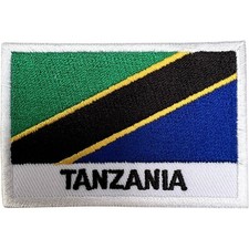 Chaqueta de mezclilla bordada con parche de bandera de Tanzania insignia bordada de hierro en costura sobre ropa Ferri de Stiro price
