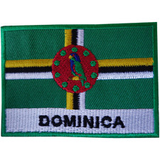 Parche de Bandera Dominica Hierro Costura Ropa Bolso Camiseta Caribe Bordada Insignia Ferri de Stiro price