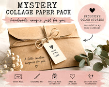 Paquete de papel de collage misterioso - Papeles de medios mixtos hechos a mano para revistas y collage Carta para Lavori Manuali price