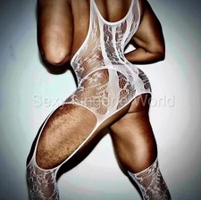 Hombre Encaje Body Medias Ropa Interior Rejilla Travestirse Gay Lencería Mono Ropa Playa Hombre price