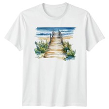 Watercolor Beach Ocean Coastal Hombre Camiseta Mujer Camiseta Gráfica Ropa Un... Ropa Playa Hombre price