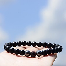 Gothic Punk Onyx Stone Beaded Yoga Healing Bracelets Fashion Stretchy Bracelet Bijuteri Bilezik price