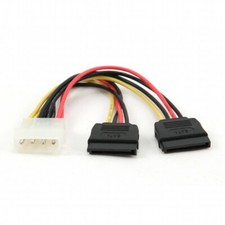 Convertidor de cable adaptador de corriente Molex a 2x SATA 15 cm 4 pines 4 pines Conector Molex Convertidores y adaptadores para ordenador price