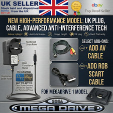 Fuente de alimentación para consola Sega Mega Drive 1 enchufe Reino Unido TV cable AV SCART Megadrive Accesorios TV price
