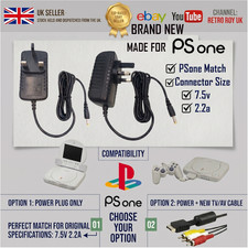 Adaptador de fuente de alimentación delgada PS1 PSone Reino Unido enchufe o agregue cable de TV PS uno Accesorios TV price