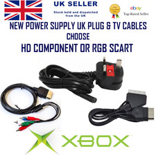 Fuente de alimentación original Microsoft XBox enchufe del Reino Unido y cable de TV por componente RGB SCART o Accesorios TV price