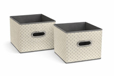 Scatola Portaoggetti in Tessuto Pieghevole con Maniglie Organizer Casa 33x23x23 Scatola Portaoggetti price