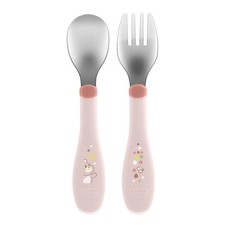 Chicco Posatine Inox, Posate Bambini, Set Pappa, Forchetta e Cucchiaio per Bambi Cucchiaio Pappa price