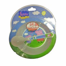 PEPPA PIG set pappa ciotola+cucchiaio in melanina Cucchiaio Pappa price