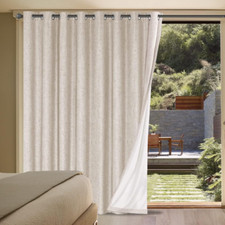 Cortina opaca de lino, duradera, gris, con textura de lino, 100 % opaca Cortina opaca price