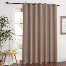 Cortina Opaca para Puerta Patio Deslizante Color Capuchino de Gran Tamano Nuevo Cortina opaca price