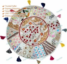 Cojín de piso de 18" tradicional patchwork funda de almohada decoración bordada Cojín/ Muebles Almohada price