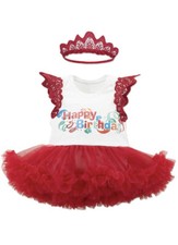 Conjunto de traje de fiesta para mis cumpleaños.Vestido de Tutú para bebé niña. Vestido para bebé price