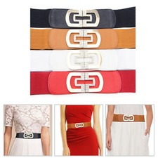 Cinturón De Moda Ancho Para Mujeres Negro Cintura Elástica Cinturón de mujer price