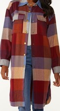 Abrigo Tipo Camiseta Larga Cuadros Gabardina Camisa Talla -M Cato Long Abrigo price