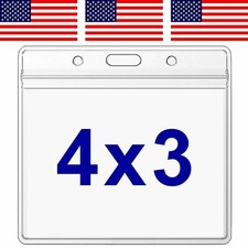 Protector de tarjeta transparente 4x3" soporte de registro funda de insignia tarjeta de identificación Unisex Card Soporte price