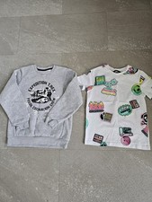 Camiseta y sudadera estampado gráfico niño 7-8 años.  Excelente estado T- Camisa y Sudadera (de Exterior) price