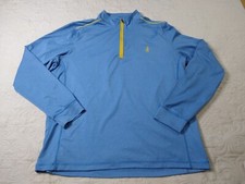 Camisa Johnnie-O Prep-Formance Para Hombres L (XL) Azul 1/4 Cremallera Pullover Elastizada Usada en Excelente Condición T- Camisa y Sudadera (de Exterior) price