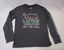 Camisa Vans Manga Larga Niños Talla Grande Estampado Gráfico Negra y Verde T- Camisa y Sudadera (de Exterior) price