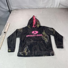 Sudadera con Capucha Mossy Oak Para Mujer Mediana Negra Camuflada Rosa Logo Polar Pullover Caza Top T- Camisa y Sudadera (de Exterior) price