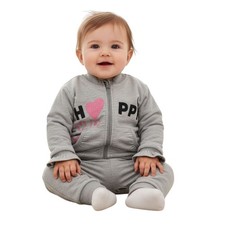 Sudadera de niña Chicco con cremallera y letras, gris 74 Sudadera de niña price
