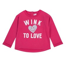 Sudadera Chicco para niña de algodón rosa con inscripción 74 Sudadera de niña price