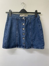 Minifalda vaquera Primark talla 10 abotonada 40 cms azul Jeans/ Denim Falda price