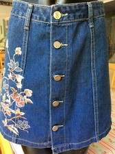 "Falda vaquera bordada DTYNZ talla S 26"" cintura" Jeans/ Denim Falda price